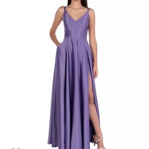 Satin Lagender- Formal dress